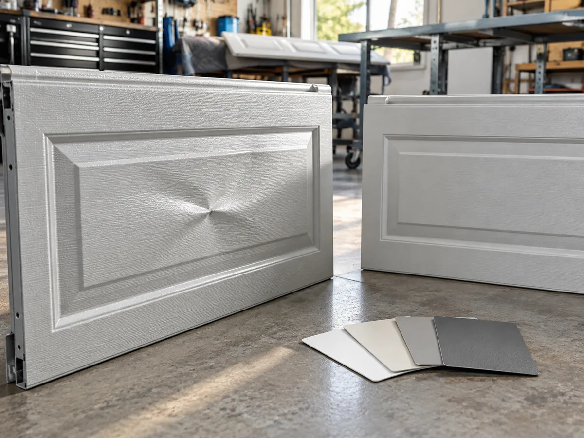 Weather and Structural Panel Damage garage door service in La Porte